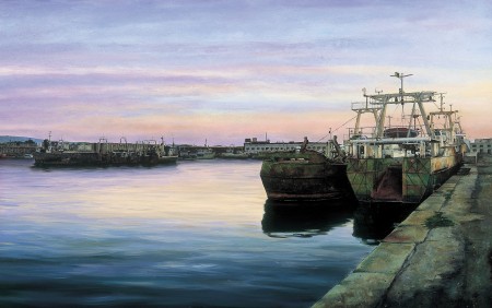Barcos al atardecer